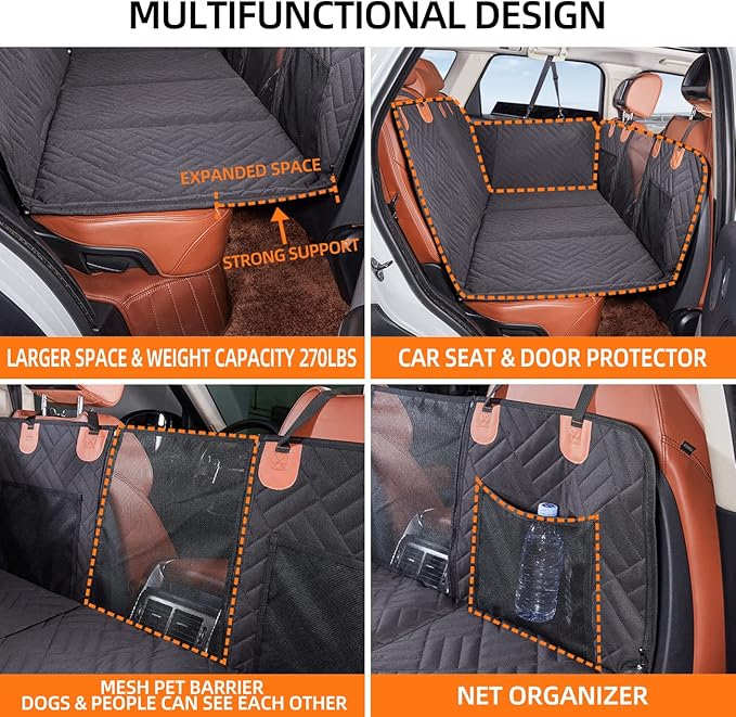 ZENOVA™ BACK SEAT EXTENDER AND DOG CAR SEAT COVER