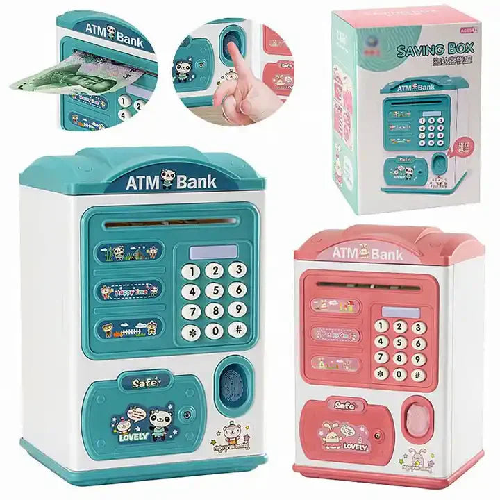 Piggy Bank Money Saving Box with Fingerprint